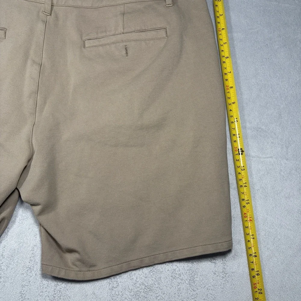 Paige Shorts Men's Size 38 Khaki Chino Stretch Flat Front